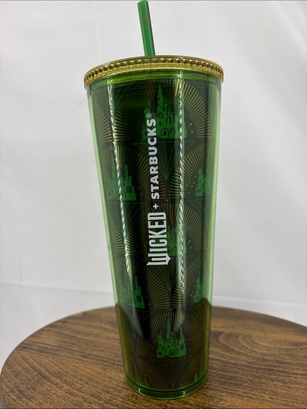 2024 Starbucks x Wicked Emerald City Gold Green Tumbler